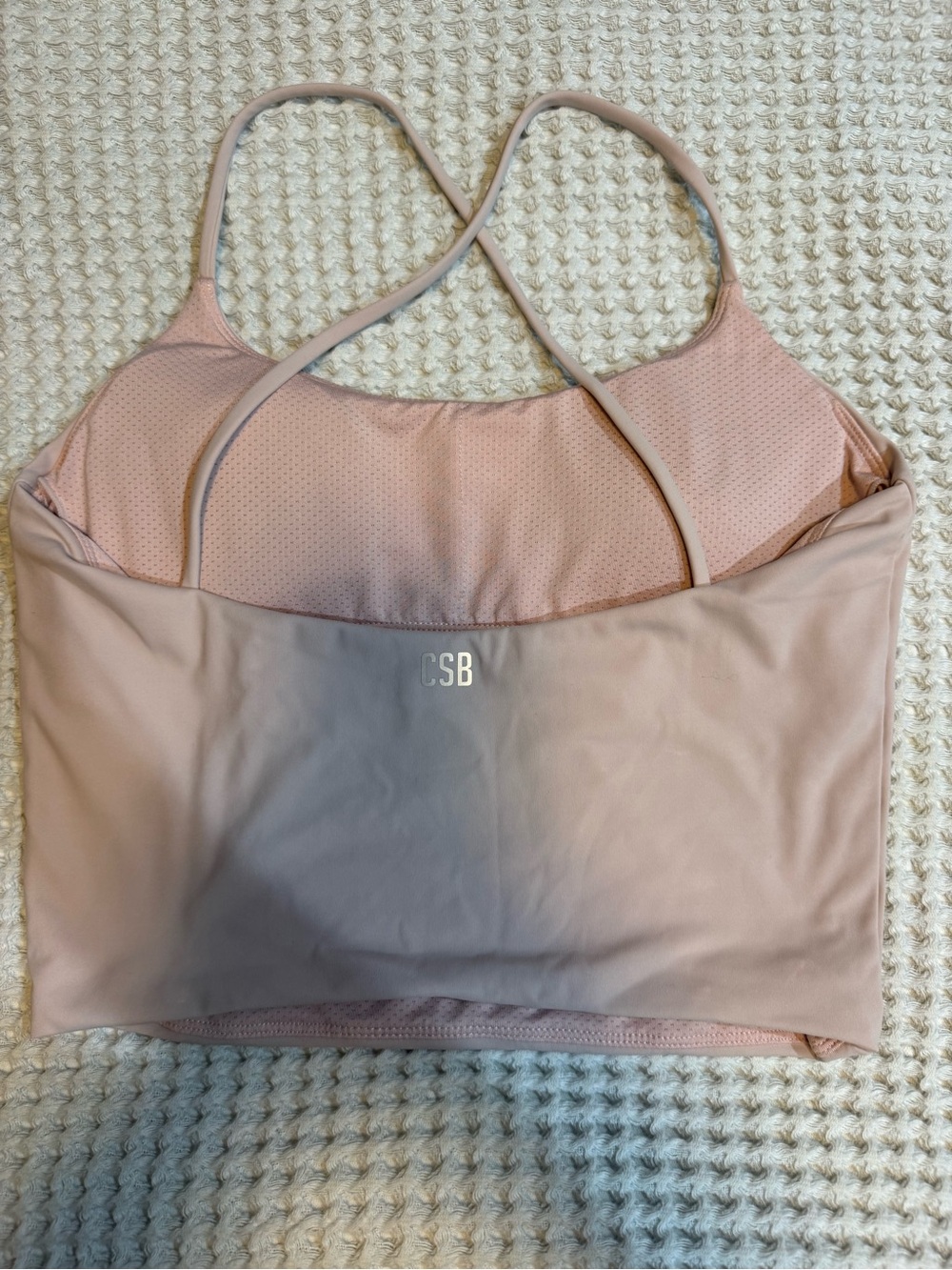 CSB Women's Blush Pink Strappy Cami Top - Picture 2 of 3